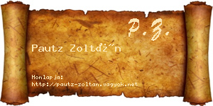 Pautz Zoltán névjegykártya